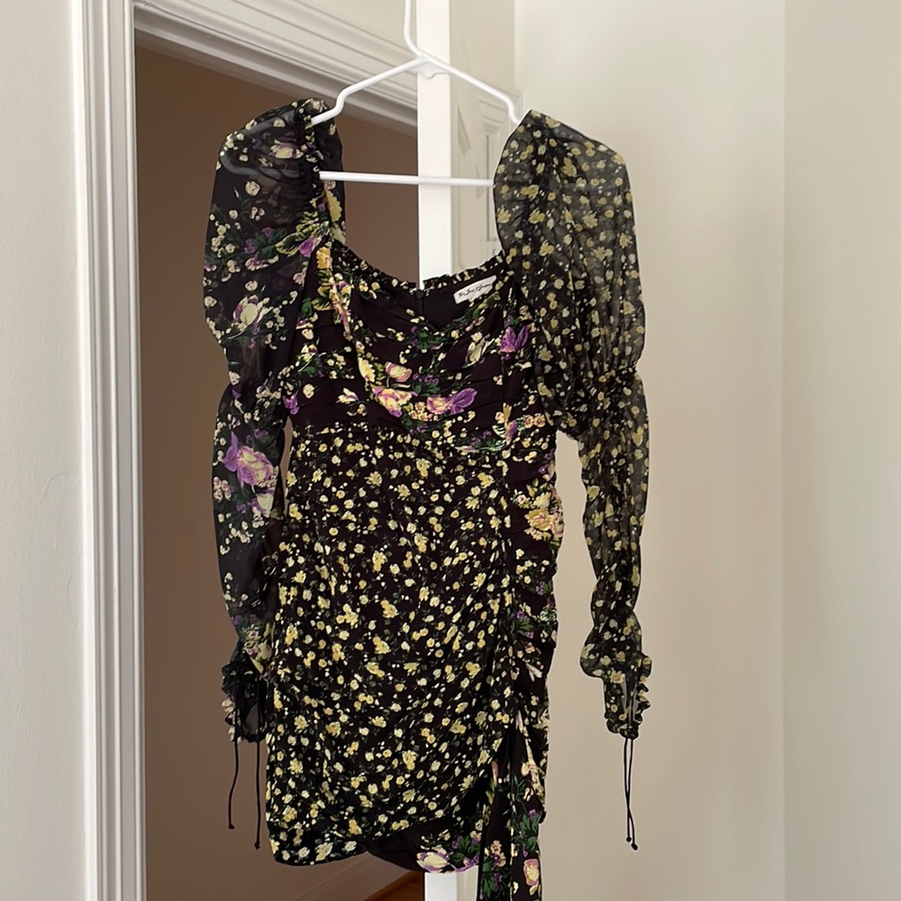 For Love and Lemons dress, size S. Worn once to a baby shower, floral / black